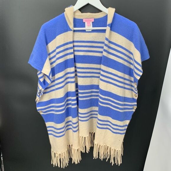 LILLY Pulitzer 100% cashmere avion sweater cardigan duster long poncho xs s m l - Picture 1 of 11